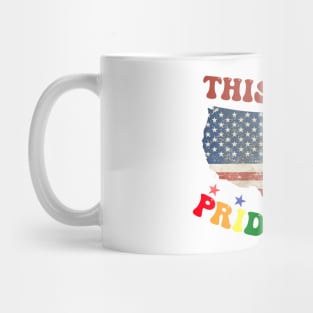 Celebrate Independence Day with Patriotic Pride: This Is My Pride Flag Mug